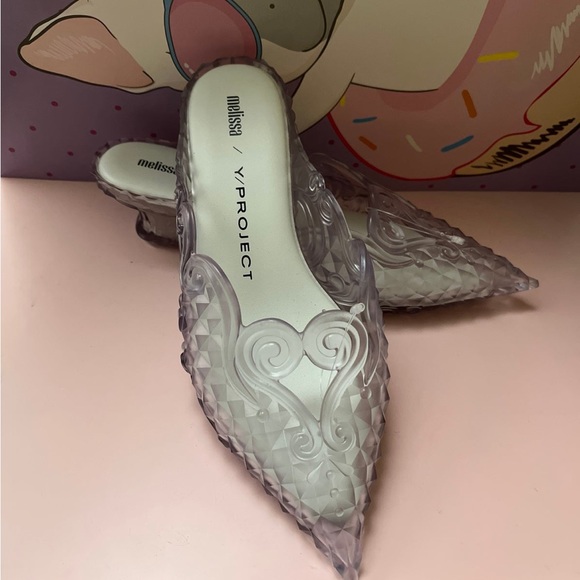 Melissa Court Shoe Y Project Clear Heels Size 7 - Picture 5 of 16